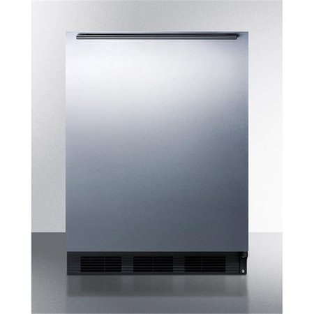 SUMMIT APPLIANCE Summit Appliance CT663BKBISSHH 33.25 x 23.63 x 23.5 in. Built-In Undercounter Refrigerator-Freezer; Black Cabinet CT663BKBISSHH